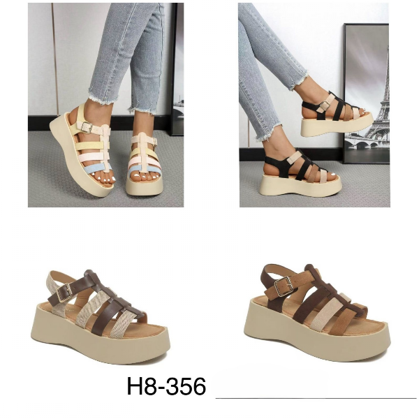Sandały płaskie damskie Roz 36-41 / 12 par